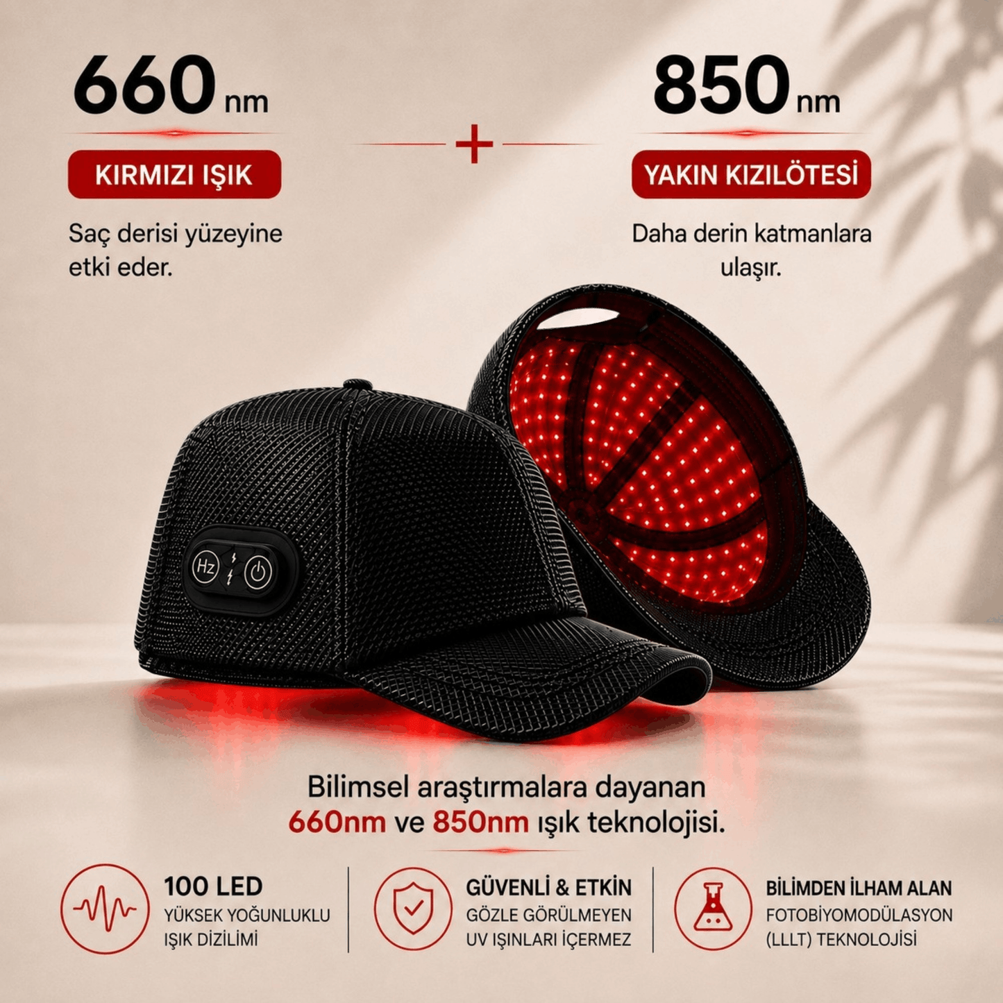 SYLORE™ Kırmızı Işık Saç Terapi Şapkası